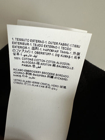 NWT Versace Logo Series Crystal-embellished T-Shirt Black 8 US (42 Eu) 1014555