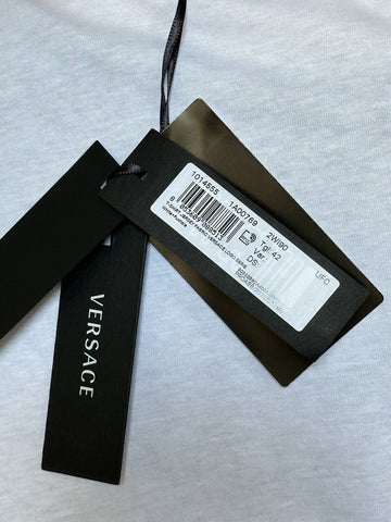 NWT Versace Logo Series Crystal-embellished T-Shirt White 8 US (42 Eu) 1014555