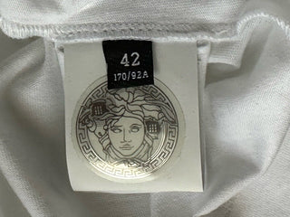 NWT Versace Logo Series Crystal-embellished T-Shirt White 8 US (42 Eu) 1014555