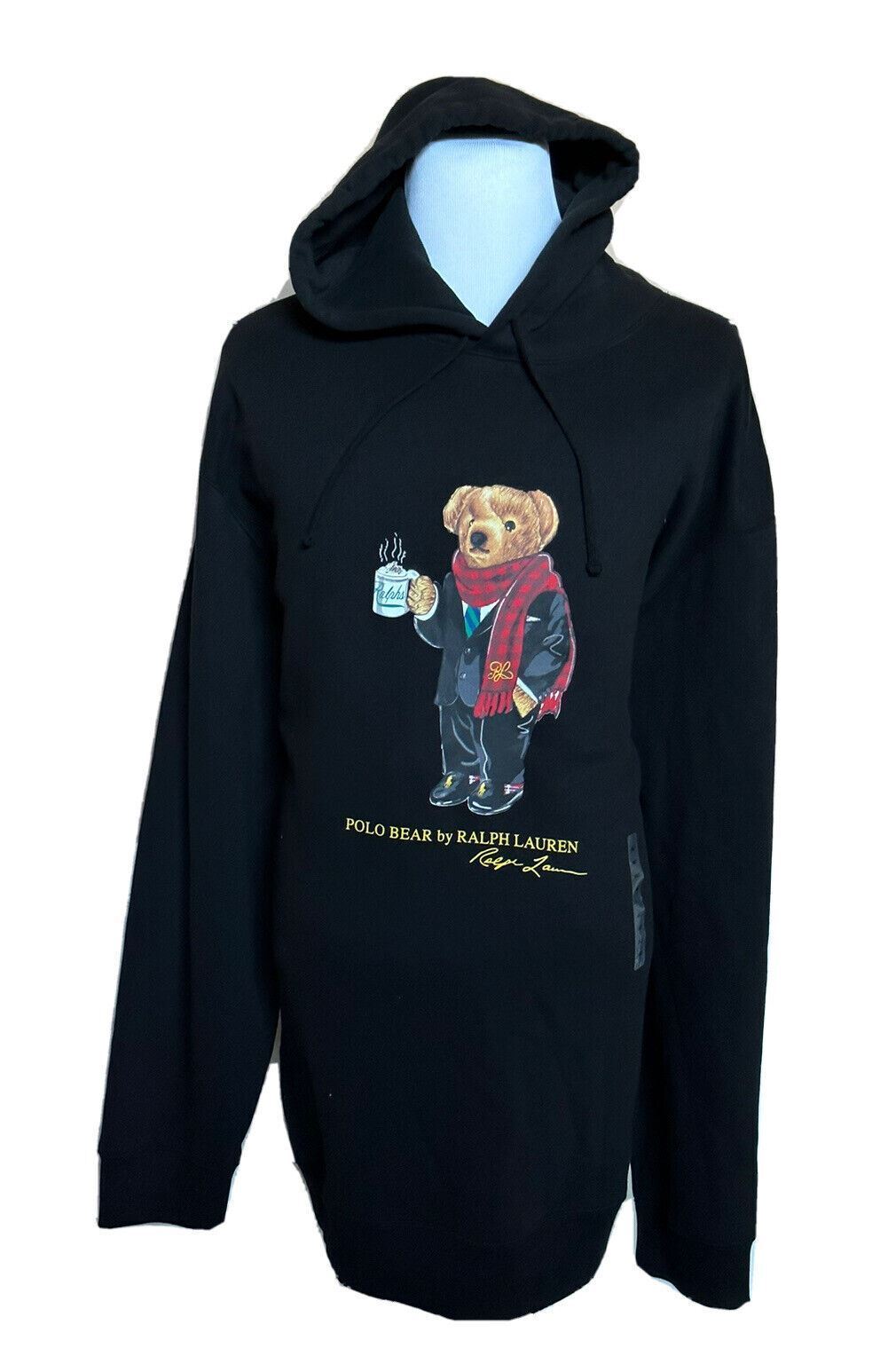 NWT $198 Polo Ralph Lauren Bear Ralph Mug Big Tall Fleece Hoodie Black XLT/TGL