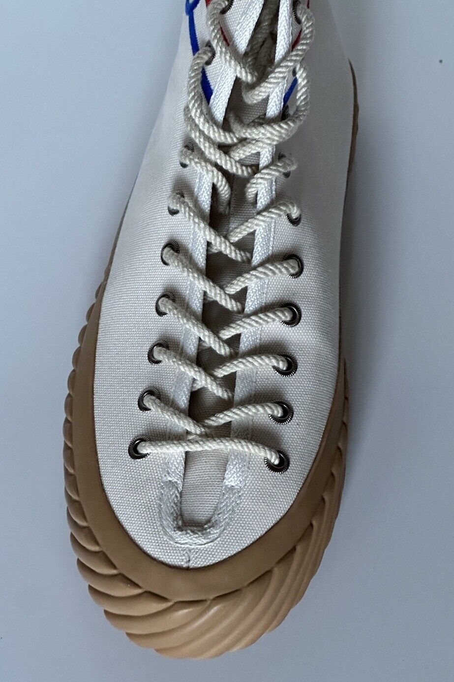 NIB Gucci Fabric Myst White High-top Sneakers 10.5 US (Gucci 9.5) 703033 Spain