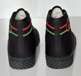 NIB Gucci Fabric Black High-top Sneakers 10 US (Gucci 9) 703033 Spain