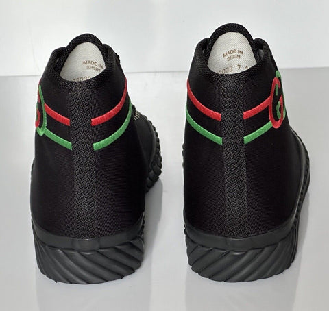 NIB Gucci Fabric Black High-top Sneakers 10 US (Gucci 9) 703033 Spain