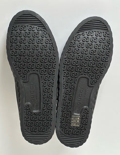 NIB Gucci Fabric Black High-top Sneakers 10 US (Gucci 9) 703033 Spain