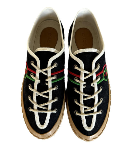 NIB Gucci Fabric Black High-top Sneakers 12 US (Gucci 11) 703032 Spain
