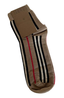 NWT Burberry Check Socks Beige Size Large (42-44 Euro)