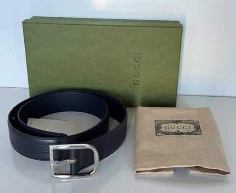 NWT Gucci Men's Dollar Calf Leather Belt Blue 85/34 Made in Italy 449716