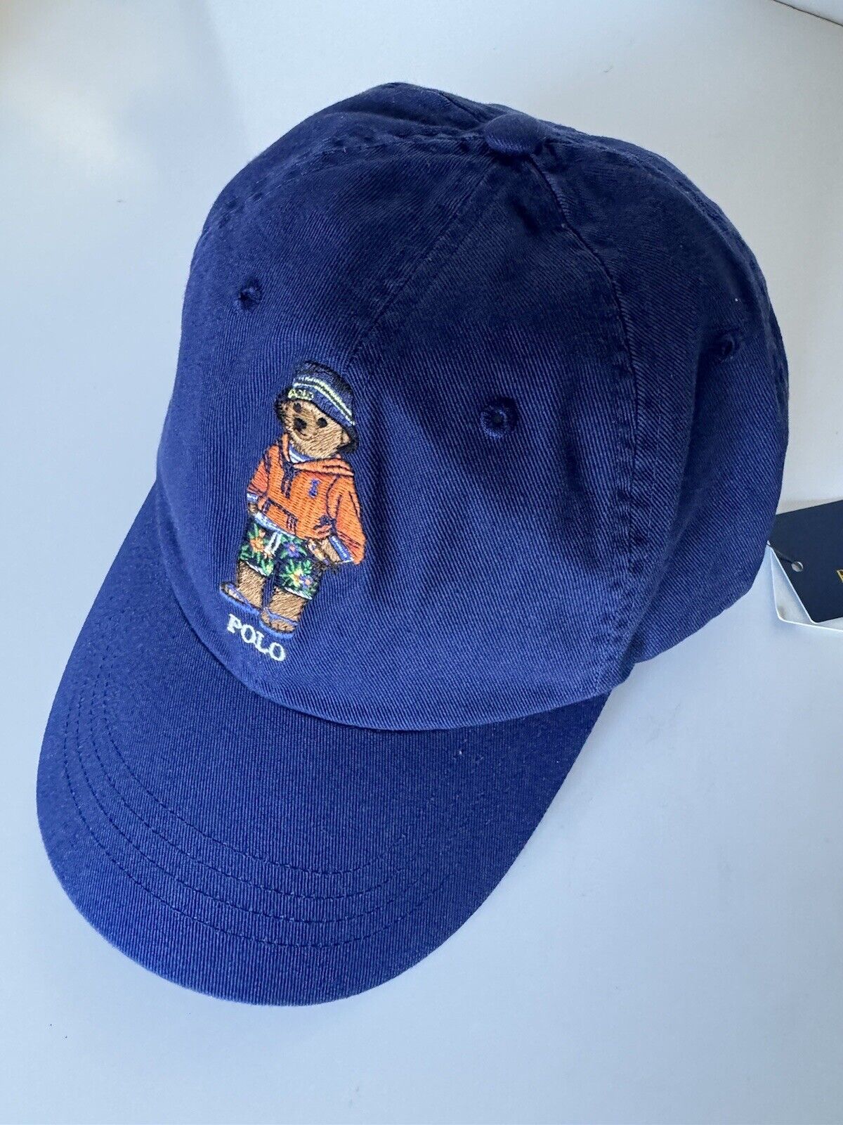 NWT Polo Ralph Lauren Bear Baseball Cap  Blue Hat One Size