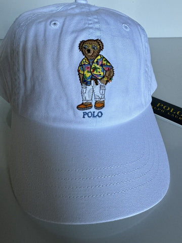 NWT Polo Ralph Lauren Bear Baseball Cap White Hat One Size