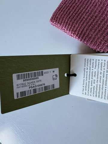 NWT Gucci Knit Viscose/Cashmere Roseate Beanie Hat Medium (57 cm) Italy 677822