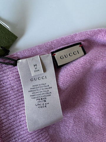 NWT Gucci Knit Viscose/Cashmere Roseate Beanie Hat Medium (57 cm) Italy 677822
