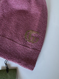 NWT Gucci Knit Viscose/Cashmere Roseate Beanie Hat Medium (57 cm) Italy 677822