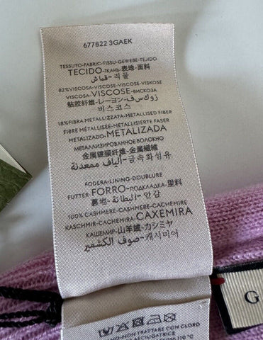 NWT Gucci Knit Viscose/Cashmere Roseate Beanie Hat Medium (57 cm) Italy 677822