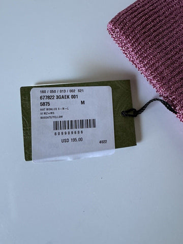 NWT Gucci Knit Viscose/Cashmere Roseate Beanie Hat Medium (57 cm) Italy 677822