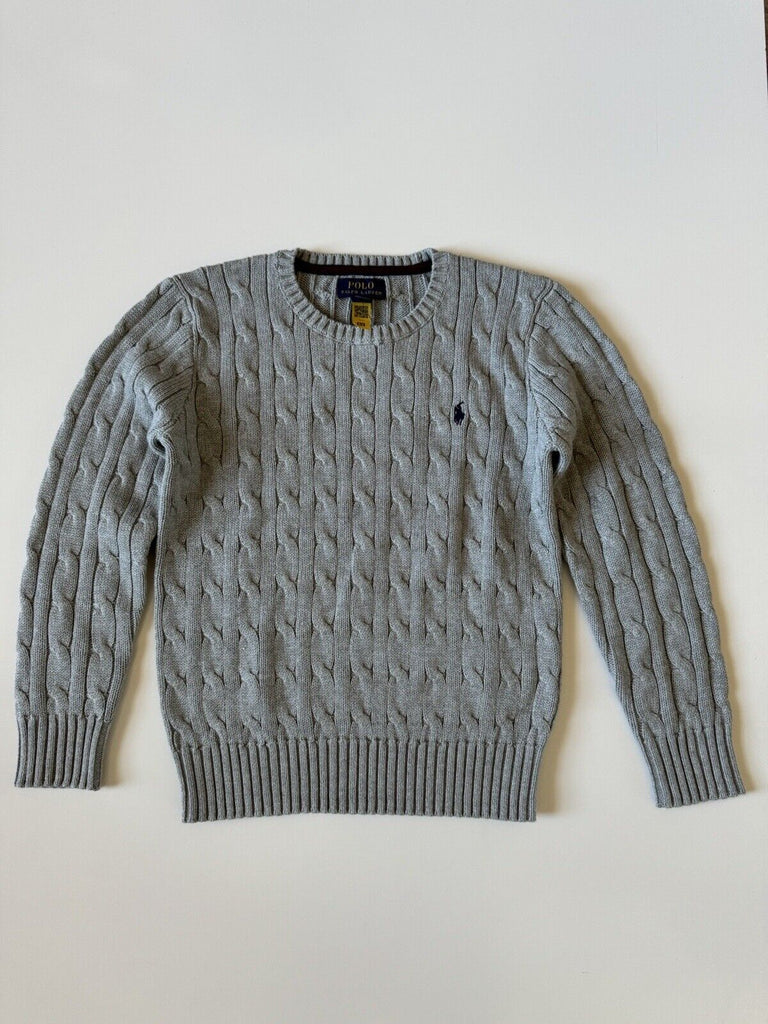 NWT Polo Ralph Lauren Boy's Gray Cotton Sweater Size 7