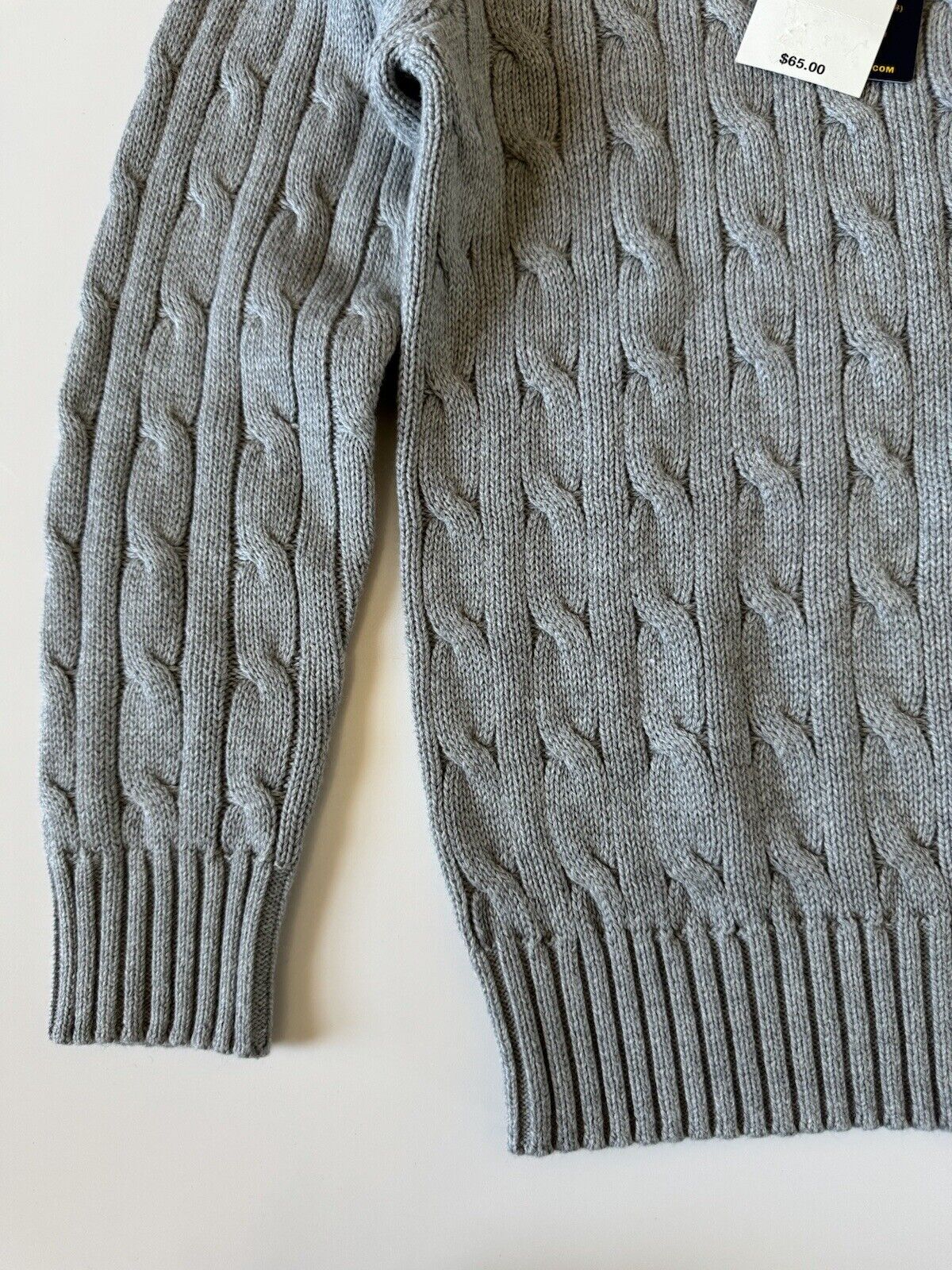 NWT Polo Ralph Lauren Boy's Gray Cotton Sweater Size 7