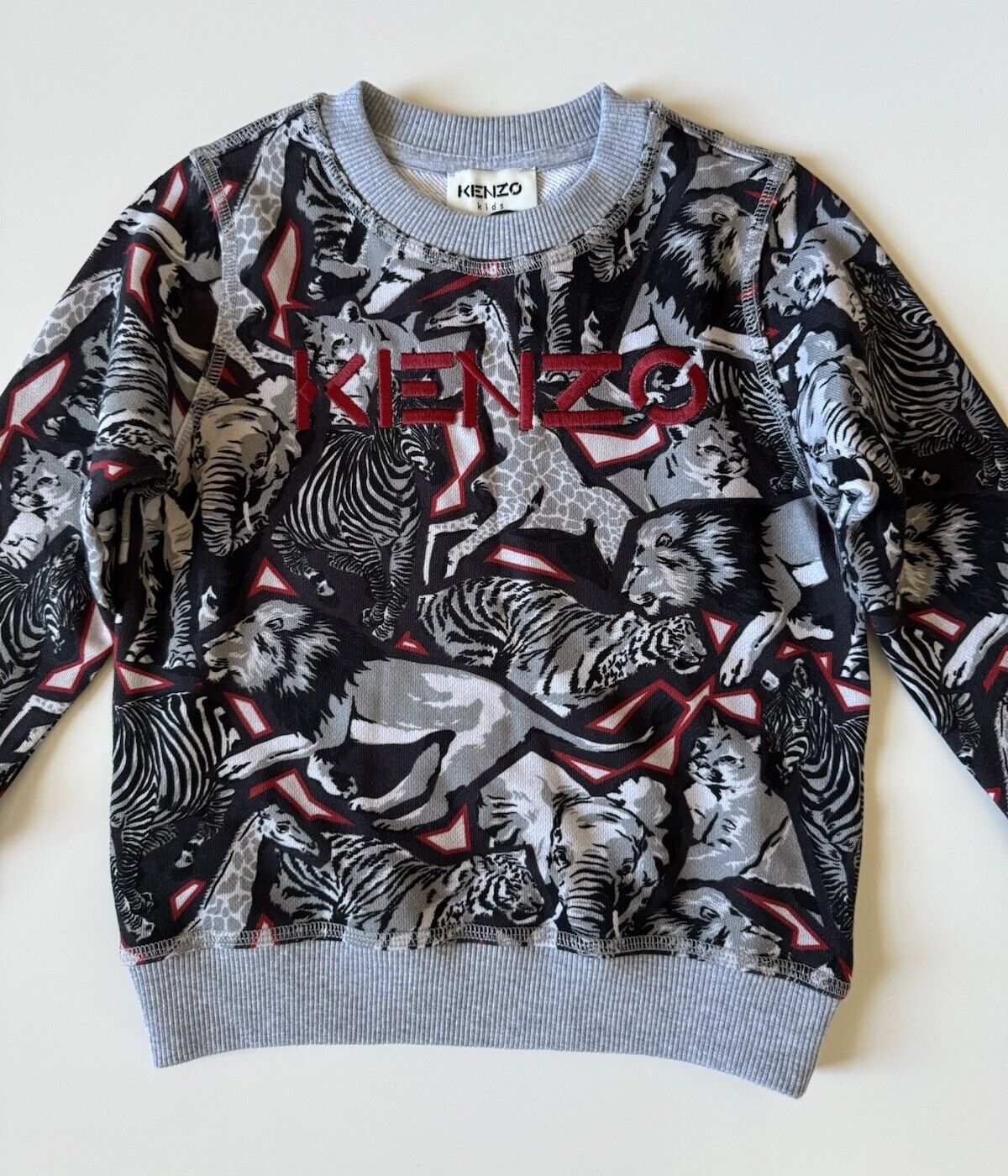 NWT Kenzo Animal Print Boys Cotton Sweater Size 4T