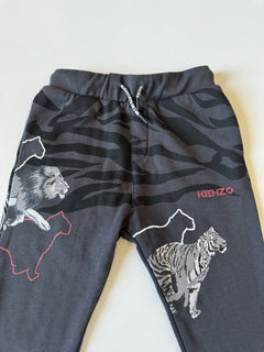 NWT Kenzo Animal Print Boys Joggers Black Size 4
