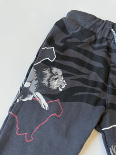 NWT Kenzo Animal Print Boys Joggers Black Size 4