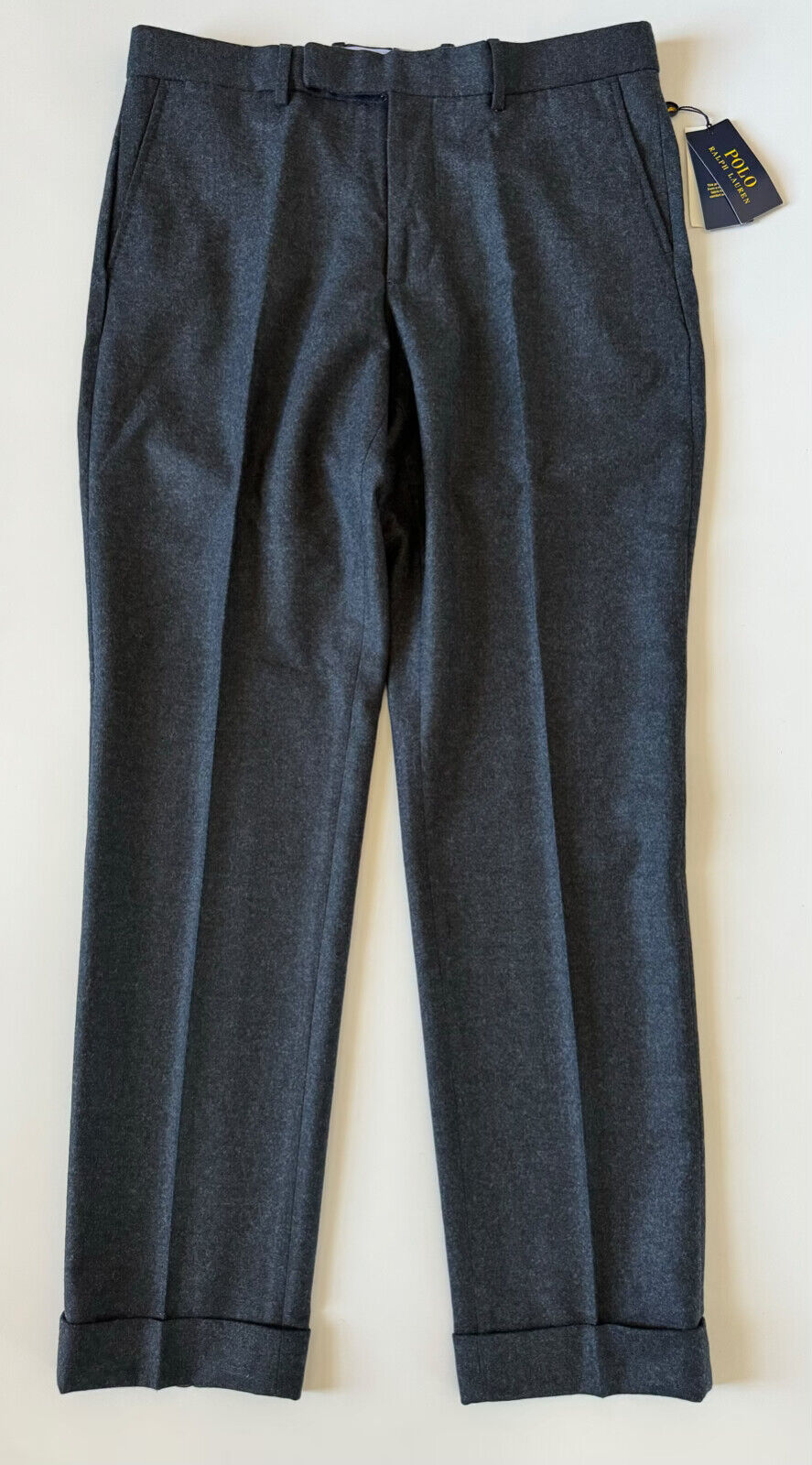 NWT 268$ Polo Ralph Lauren Men's Wool Modern Dress Pants Gray Size 34x32