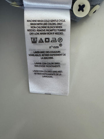 NWT $228 Polo Ralph Lauren Short Sleeve Sandals Printed Button Shirt Blue Medium