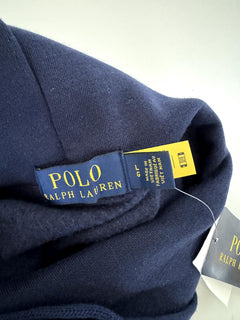 NWT $198 Polo Ralph Lauren Signature Big Pony Long Sleeve Fleece Hoodie Navy L