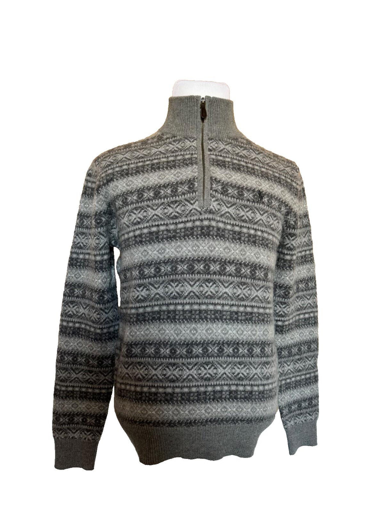 NWT $228 Polo Ralph Lauren Men's Knit Wool/ Alpaca Hair Zip Sweater Small