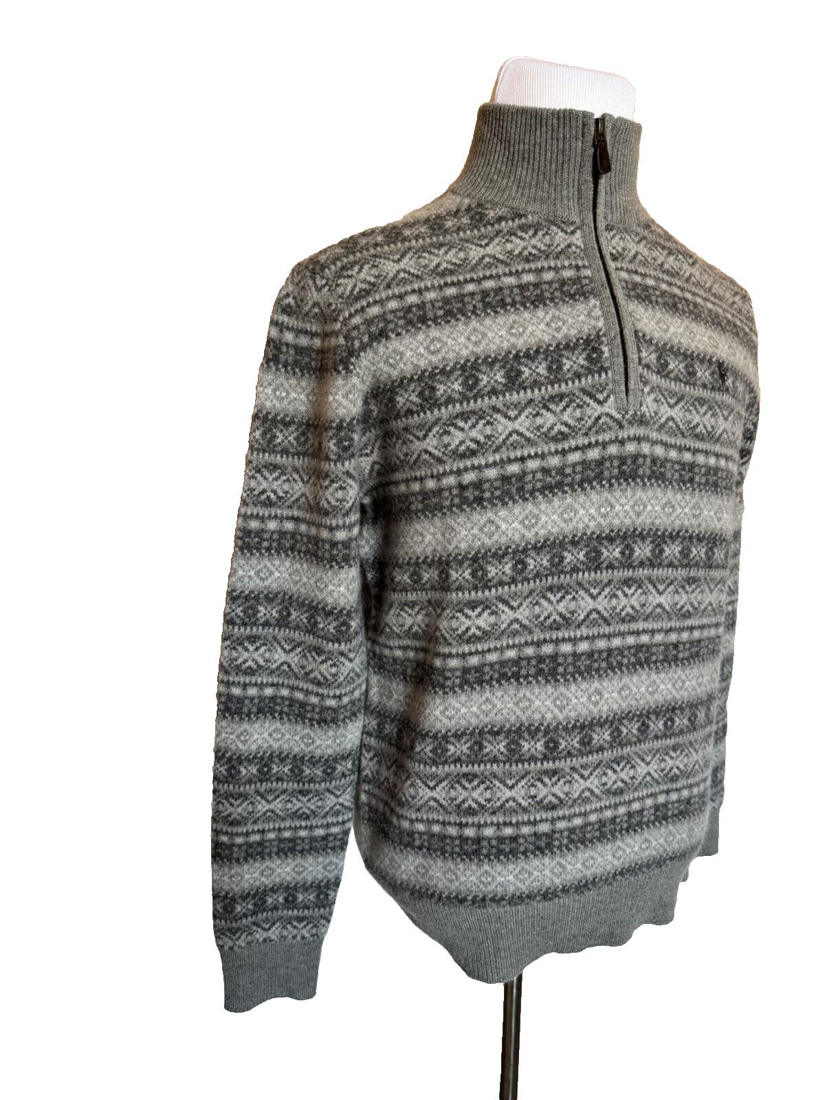 NWT $228 Polo Ralph Lauren Men's Knit Wool/ Alpaca Hair Zip Sweater Small