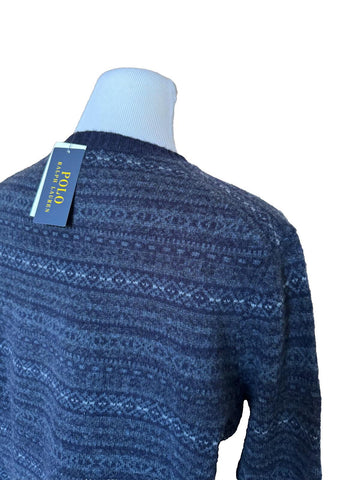 NWT $198 Polo Ralph Lauren Men's Knit Wool Alpaca Hair Sweater Blue XL