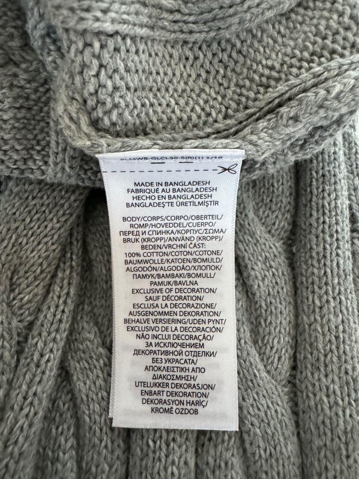 NWT $148 Polo Ralph Lauren Men's Gray Cotton Zip Knit Sweater 2XL/2TG