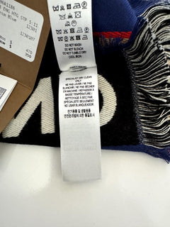NWT $470 Burberry Cotton Scarf  Denim Blue 185 cm x 100 cm 8067360 Italy