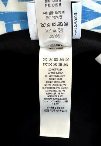 NWT $480 Burberry Raintext Bucket Hat White/Blue M (57 cm) 8055938 Italy