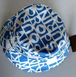 NWT $480 Burberry Raintext Bucket Hat White/Blue M (57 cm) 8055938 Italy