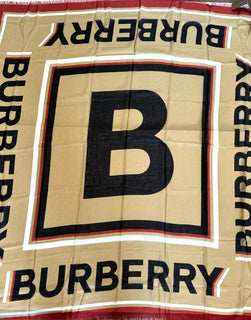 NWT $450 Burberry B Box Text Modal Archive Beige Scarf 53"Wx53"L 80718301 Italy