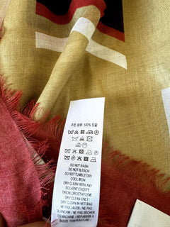 NWT $450 Burberry B Box Text Modal Archive Beige Scarf 53"Wx53"L 80718301 Italy