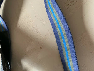 New $120 Armani Junior Boy Leather/Canvas Belt Blue US S ( 63 Eu ) Italy
