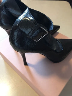NIB Miu Miu Prada Women's Calzature Cracle Classic Pumps Black 39 Italy $730 - BAYSUPERSTORE
