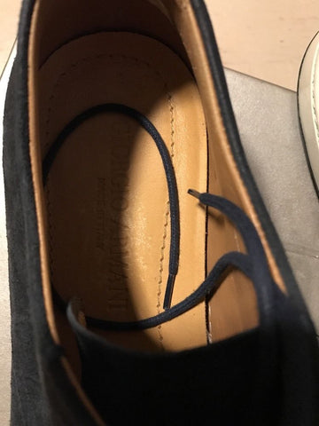 New $625 Giorgio Armani Suede Shoes Blue Size 5 ( 38 Eur ) Italy - BAYSUPERSTORE