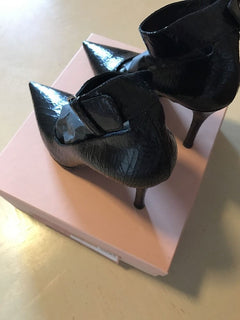 NIB Miu Miu Prada Women's Calzature Cracle Classic Pumps Black 39 Italy $730 - BAYSUPERSTORE