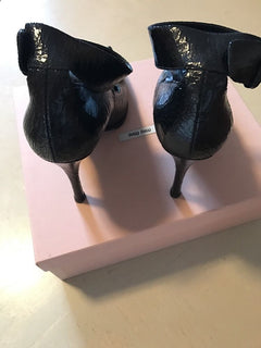 NIB Miu Miu Prada Women's Calzature Cracle Classic Pumps Black 39 Italy $730 - BAYSUPERSTORE