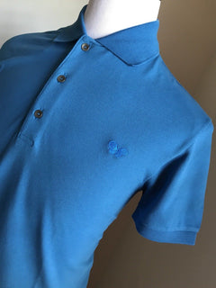 Neu mit Etikett: 390 $ Bottega Veneta Herren-Poloshirt Blau-Royal 40 US (50 Eu) Italien