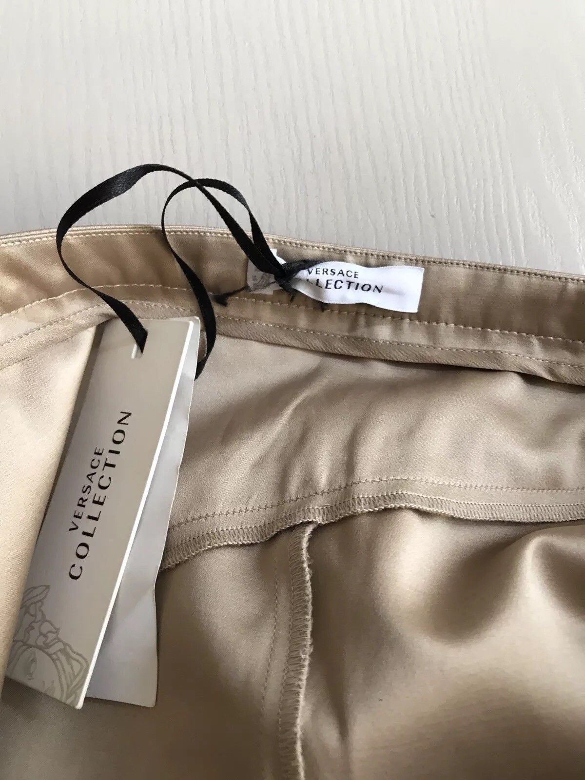 New $1245 Versace Collection Women’s Skirt Beige Size 4 US ( 40 Ita ) Italy