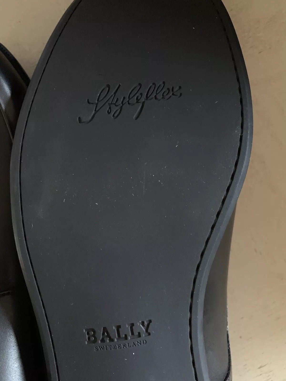 New $735 Bally Men Haldo Leather Oxford Shoes Black 11.5 US Switzerland