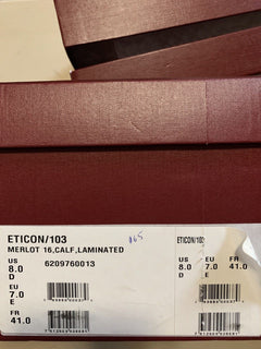 New $700 Bally Men Eticon Leather High-Top Sneakers Merlot 8 US Switzerland