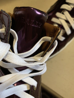 New $700 Bally Men Eticon Leather High-Top Sneakers Merlot 8 US Switzerland