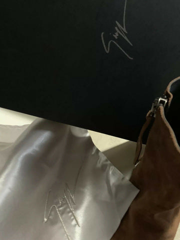 New $1190 Zanotti Mens Suede Boots Shoes DK Brown 8 US ( 41 Eu ) Italy