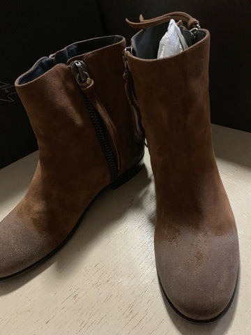 New $1190 Zanotti Mens Suede Boots Shoes DK Brown 8 US ( 41 Eu ) Italy