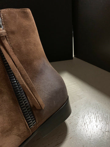 New $1190 Zanotti Mens Suede Boots Shoes DK Brown 8 US ( 41 Eu ) Italy