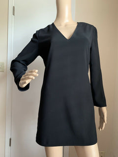 New $1090 Ralph Lauren Purple Label Women’s Blouse Long Black Size 4 Made In USA