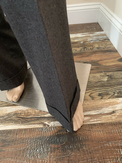 Neue 1250 $ Ralph Lauren Collection Purple Label Damenhose Grau 10 US